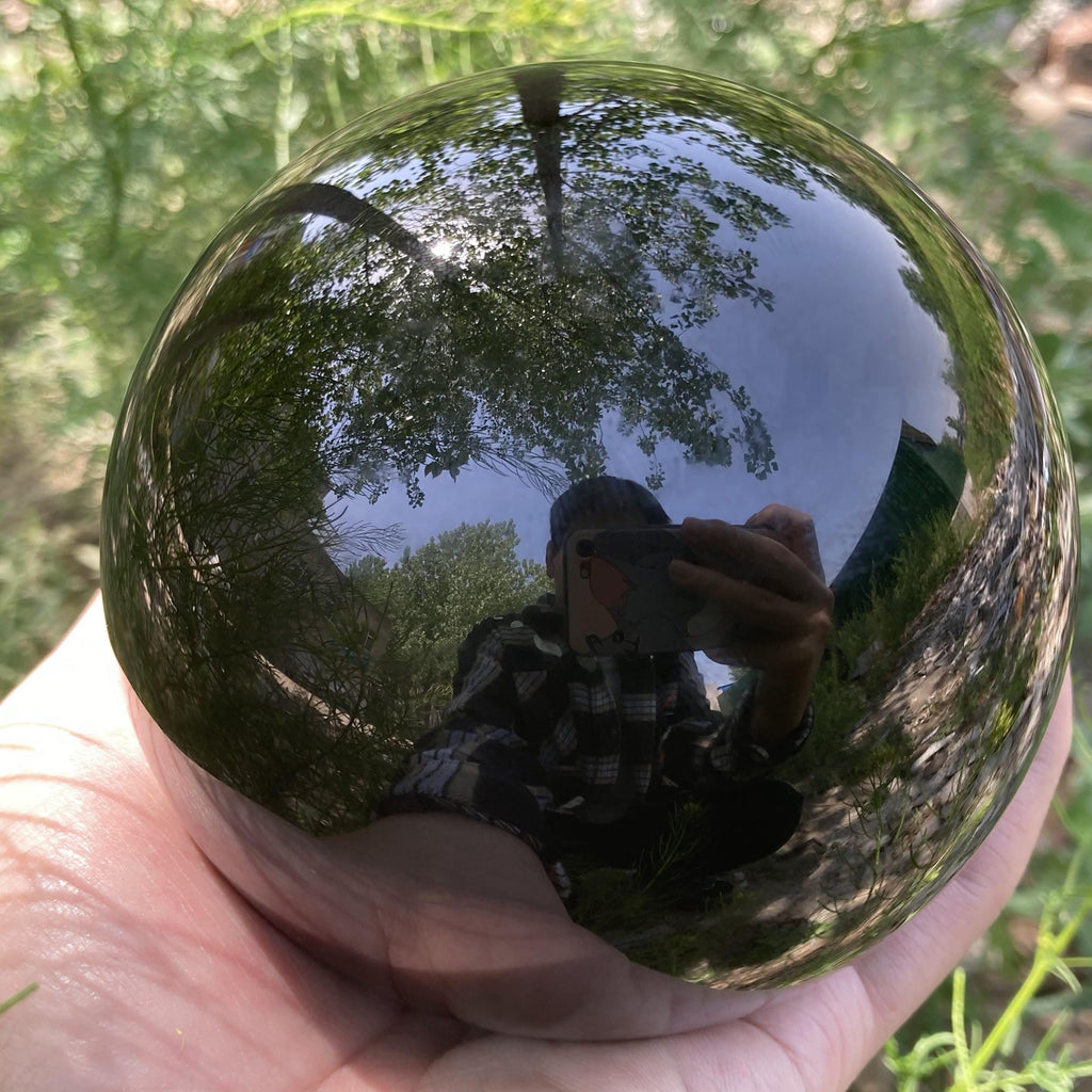 Obsidian Crystal Ball Decoration