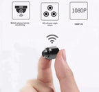 2-Pack Mini WiFi Security Camera | 1080P HD, 140° Wide Angle, Night Vision, Motion Detection (32GB SD included)