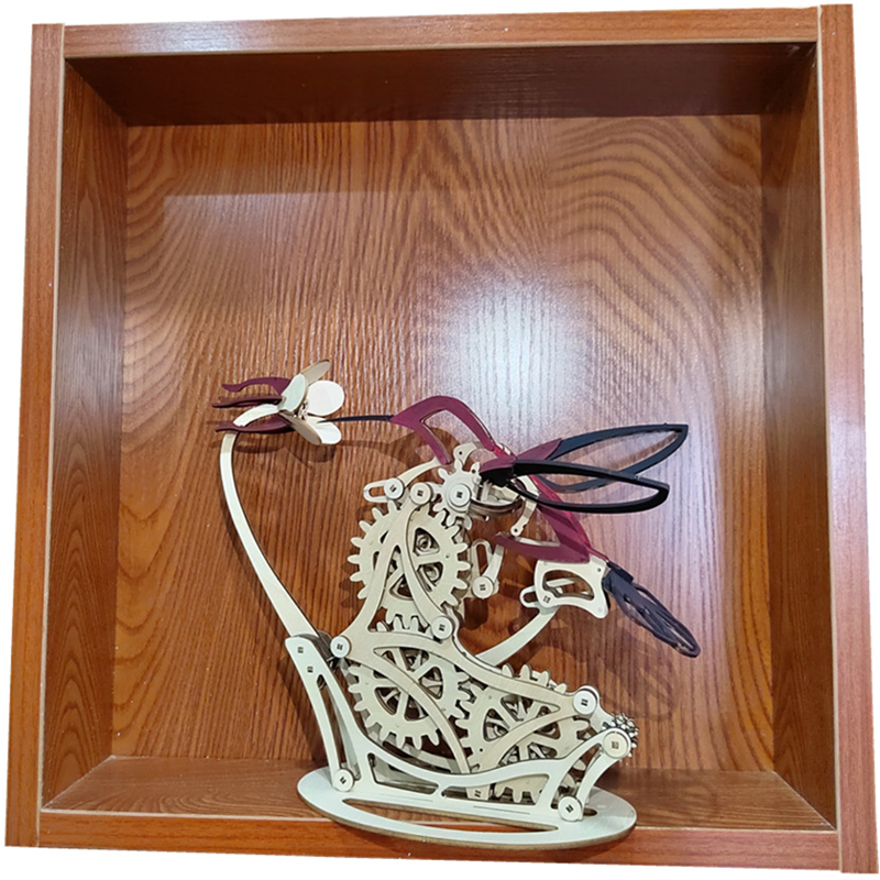 Wood Kinetic Hummingbird Sculpture