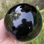 Obsidian Crystal Ball Decoration