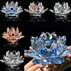 80Mm Quartz Crystals Lotus Flower Crafts Glass Fengshui Ornaments Healing Crystals Home Party Wicca Decor Yoga Gifts Souvenir