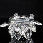 80Mm Quartz Crystals Lotus Flower Crafts Glass Fengshui Ornaments Healing Crystals Home Party Wicca Decor Yoga Gifts Souvenir
