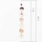 Crystal Tree of Life 6 Rings Wall Decor Ornament