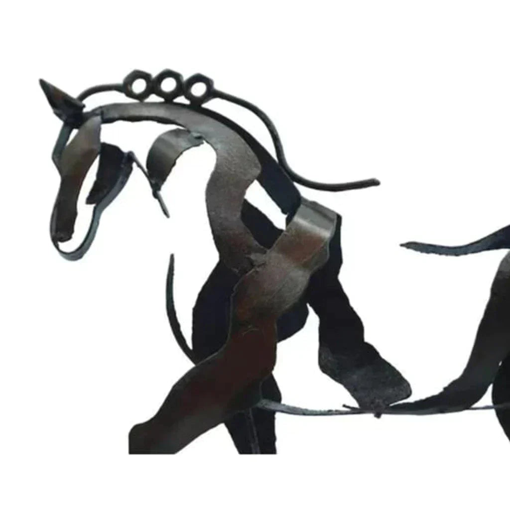 Horse Sculpture - AdonisMetal - Rustic Elegance - Timeless Decorative Piece