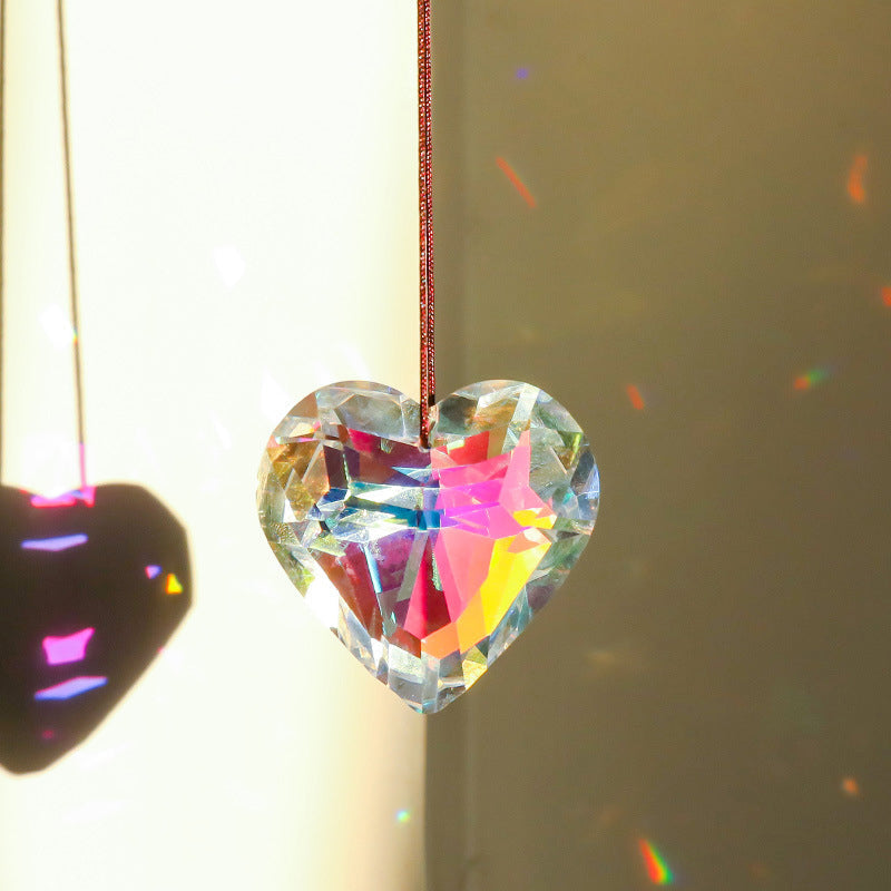 Hanging Heart Sun Catcher Prism Crafts