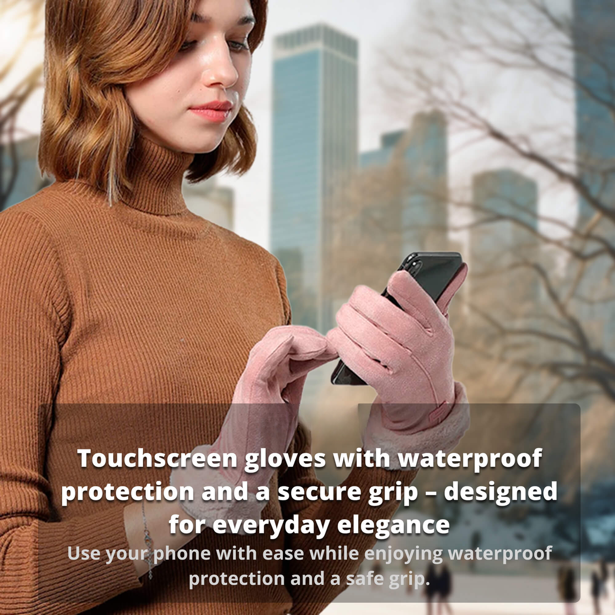 Heated gloves for women UK – Women's thermo waterproof winter gloves with touchscreen & USB rechargeable warm design