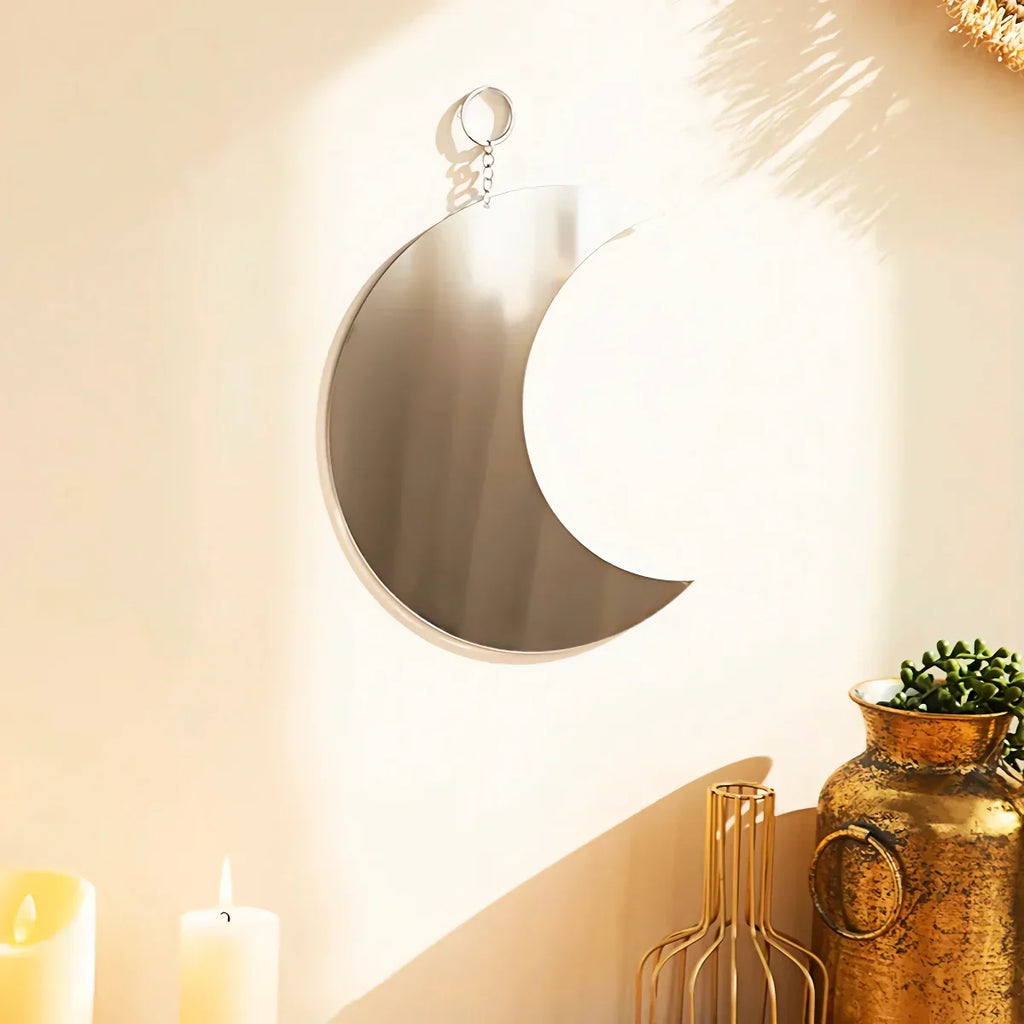 Vinantica | Gold Moon Mirror Acrylic Hanging Decorative Wall Mirror