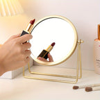 VintageGlow – Adjustable Makeup Mirror with Iron Frame