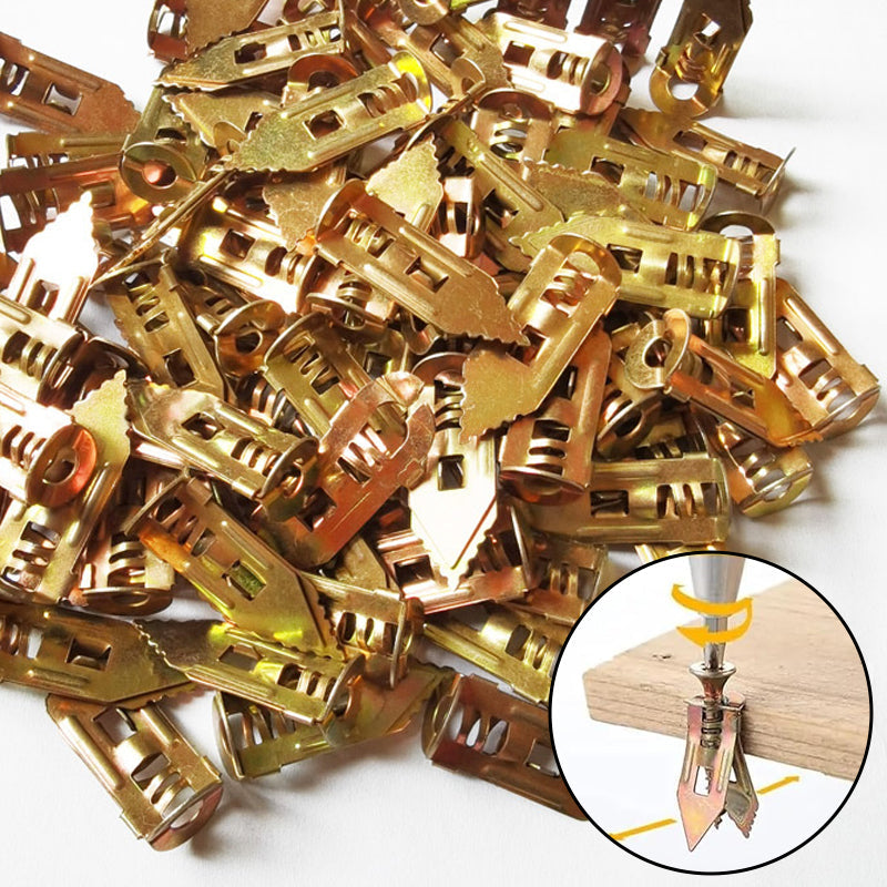 Vinantica | Drywall Expansion Anchors + High Strength Zinc Screws Kit (Pack of 100)