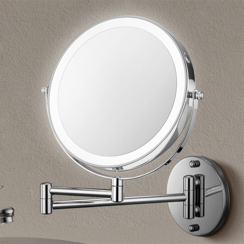 Vinantica | Rechargeable wall-mounted shaving mirror | 360° rotation. 1X/10X magnification and adjustable LED lighting for use in the bathroom