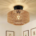 Classic Bamboo Lustre Chandelier - Handmade Rattan Pendant Light for Home Living and Bedroom Decor