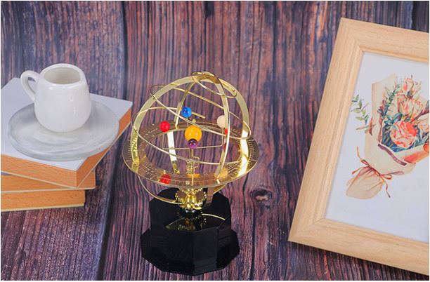 Grand Orrery Model Handmade Mechanical Brass Solar System Replica (5 Planets)