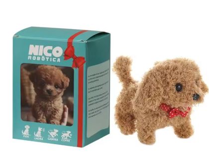 Nicoo Interactive Robot Dog | Runs, Barks, Wags its Tail | Plush, Battery-Powered Toy
