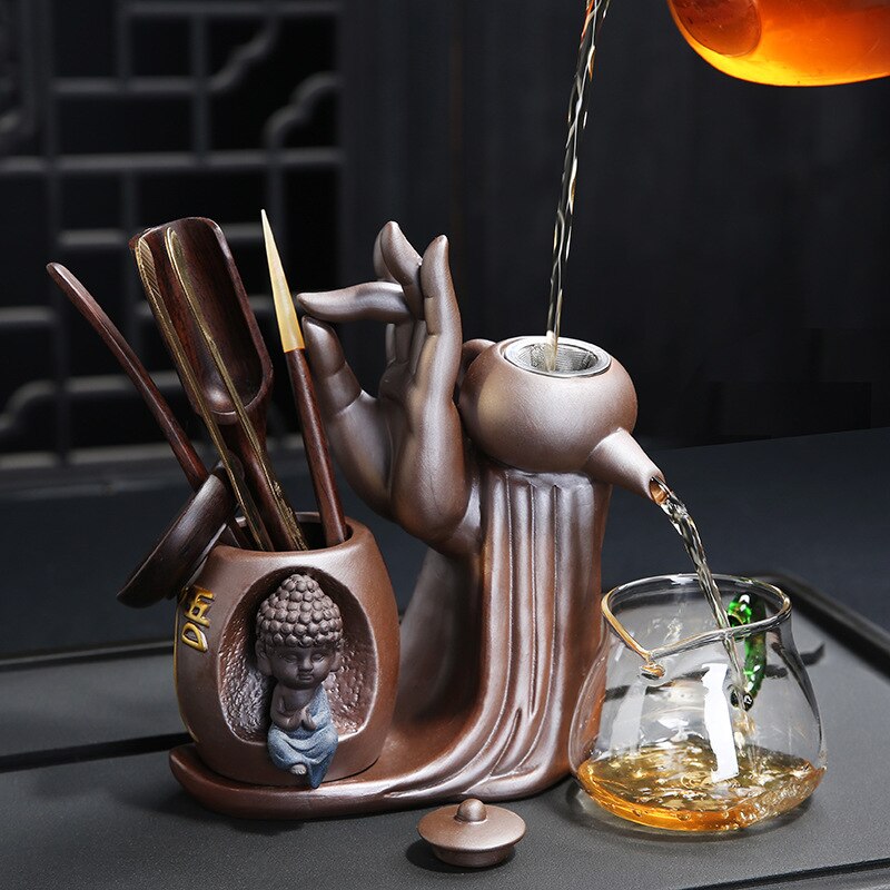 Ebony Tea Ceremony Accessories Six Gentlemen Set Purple Tone Tea Set Tea Cabinet Filter Small Monk Decoration