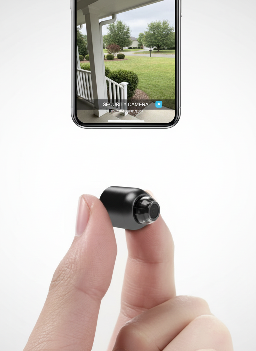 2-Pack Mini WiFi Security Camera | 1080P HD, 140° Wide Angle, Night Vision, Motion Detection (32GB SD included)