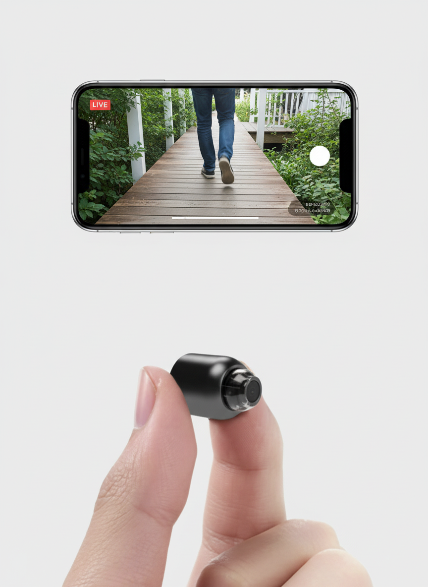 2-Pack Mini WiFi Security Camera | 1080P HD, 140° Wide Angle, Night Vision, Motion Detection (32GB SD included)