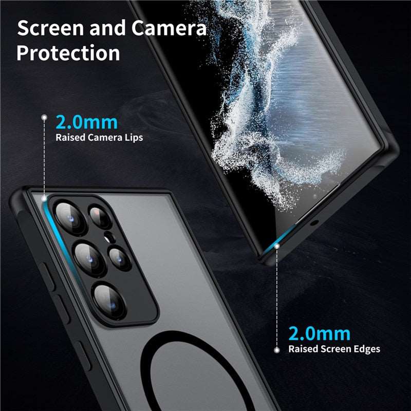 Magnetic phone case for Samsung Galaxy – MagSafe compatible, shockproof