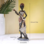 African Female Musician Sculpture