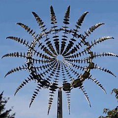 Metal wind chime for the garden