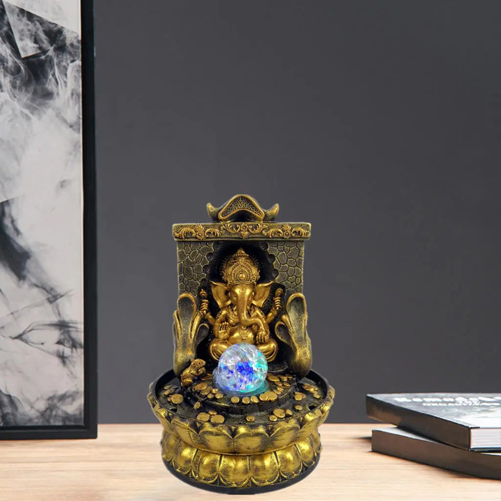 Stunning Ganesha Statue with LED Inner Water Source