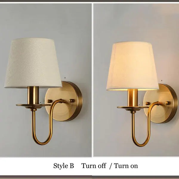 Elegant Fabric Wall Lamp - Vintage European Charm for Every Space