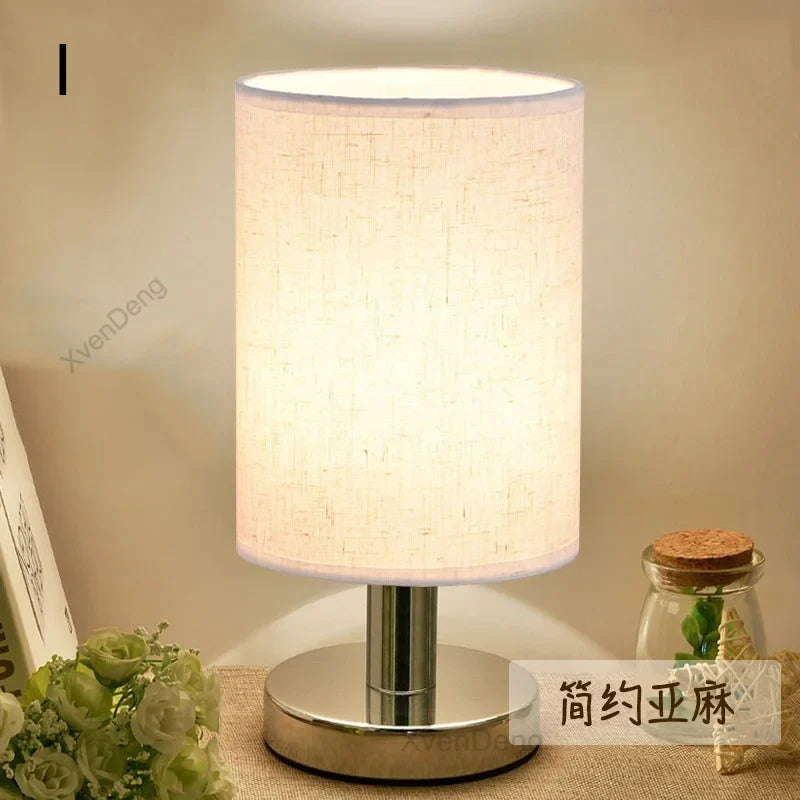 Modern Iron Table Lamp LED Cloth Nordic Desk Light - Perfect for Living Room, Bedroom, Bedside, Study, and Home Decor Lighting Fixtures