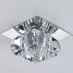 Modern LED Crystal Ceiling Light – Mini Circular Pendant Lamp for Living Room, Kitchen, Aisle, and Corridor (AC85-265V, 6000K White & 3200K Warm White)
