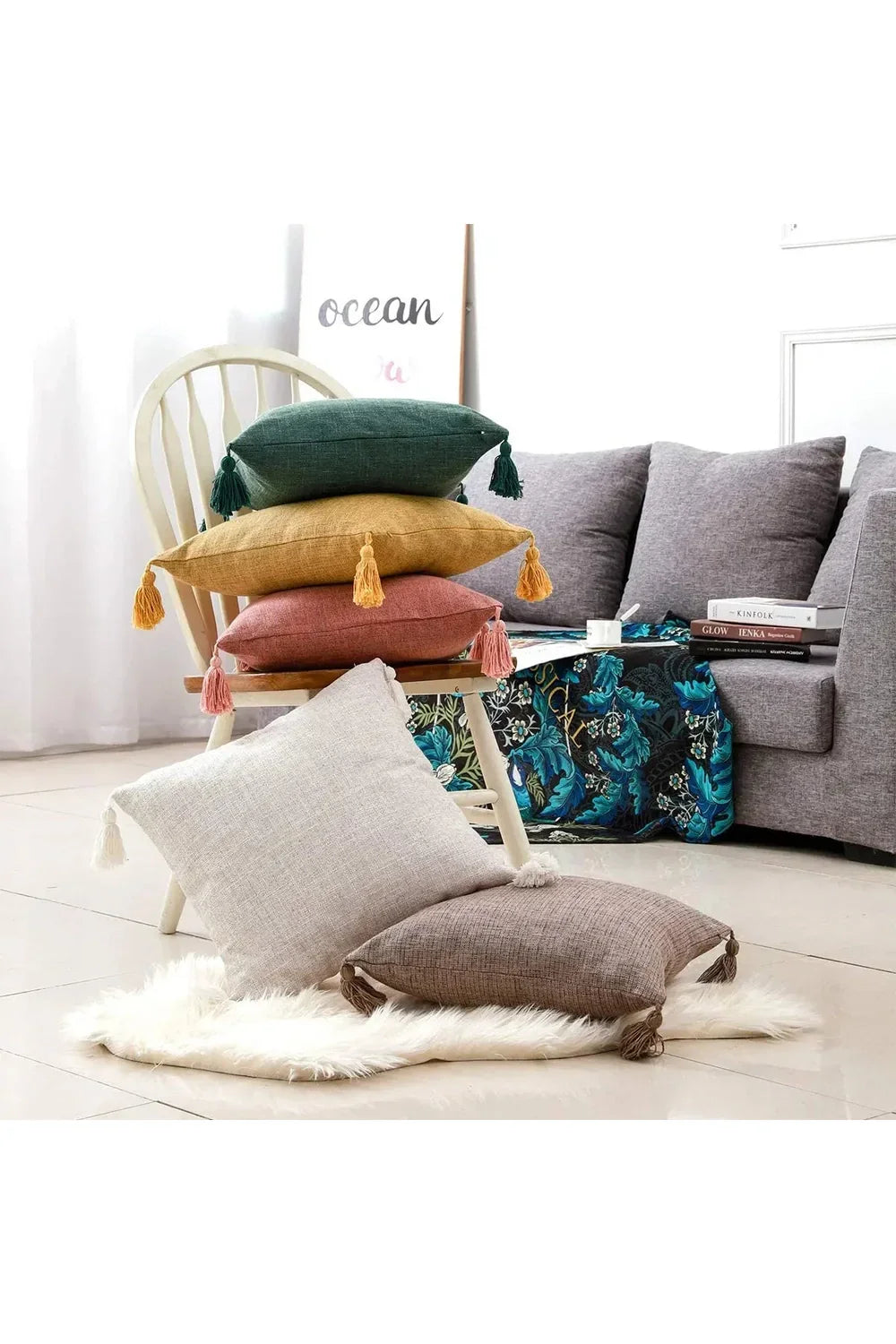 Lino Throw Pillow Cover | Vinantica