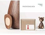 Danish Wood Brown Bear Family Ornaments