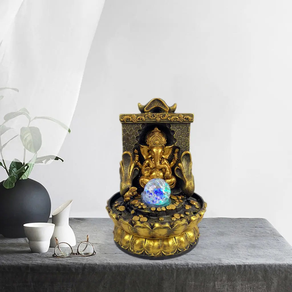 Stunning Ganesha Statue with LED Inner Water Source