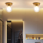 Modern Nordic Ceiling Light – Round Glass Ball Fixture for Bedroom, Dining Room, and Foyer