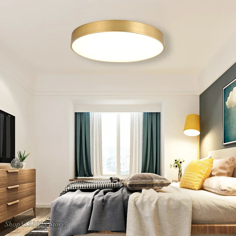 Modern Gold Acrylic Ceiling Light - Ultra-thin Surface LED Ceiling Lamp for Living Room, Nordic Bedroom Indoor Light Fixtures
