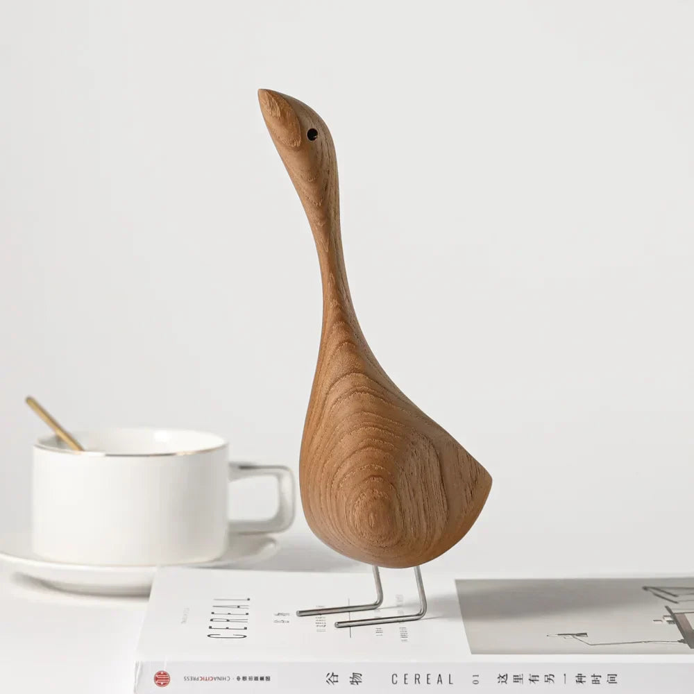 Nordic Wood Goose Figures