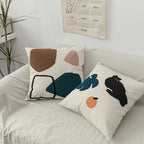 Black Cat & Garden Tufted Pillow Case | Vinantica