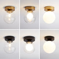 Modern Nordic Ceiling Light – Round Glass Ball Fixture for Bedroom, Dining Room, and Foyer