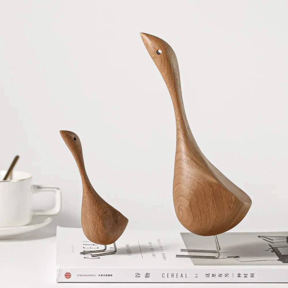 Nordic Wood Goose Figures