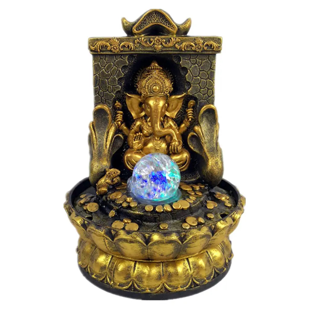 Stunning Ganesha Statue with LED Inner Water Source