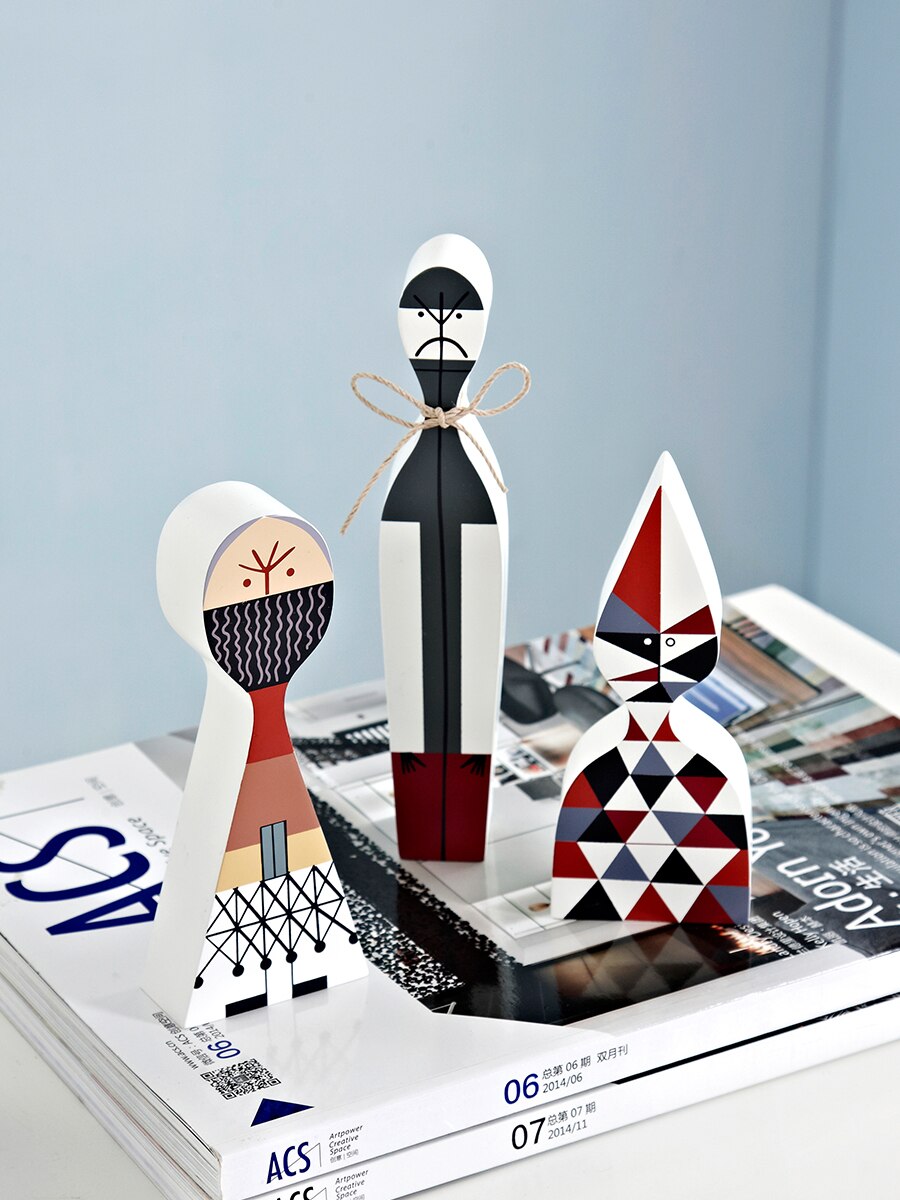Home Decoration Living Room Kawaii Accessories Sculptures & Figures Character Shapes Cute Wood Handmade Europe Household Items