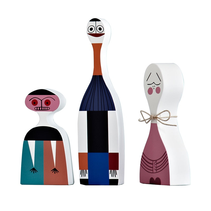 Home Decoration Living Room Kawaii Accessories Sculptures & Figures Character Shapes Cute Wood Handmade Europe Household Items