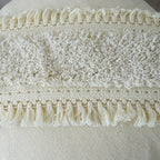 Decorative Cushion with Texture Pattern and Fringes