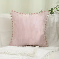 Cotton Cushion Cover with Pom Poms
