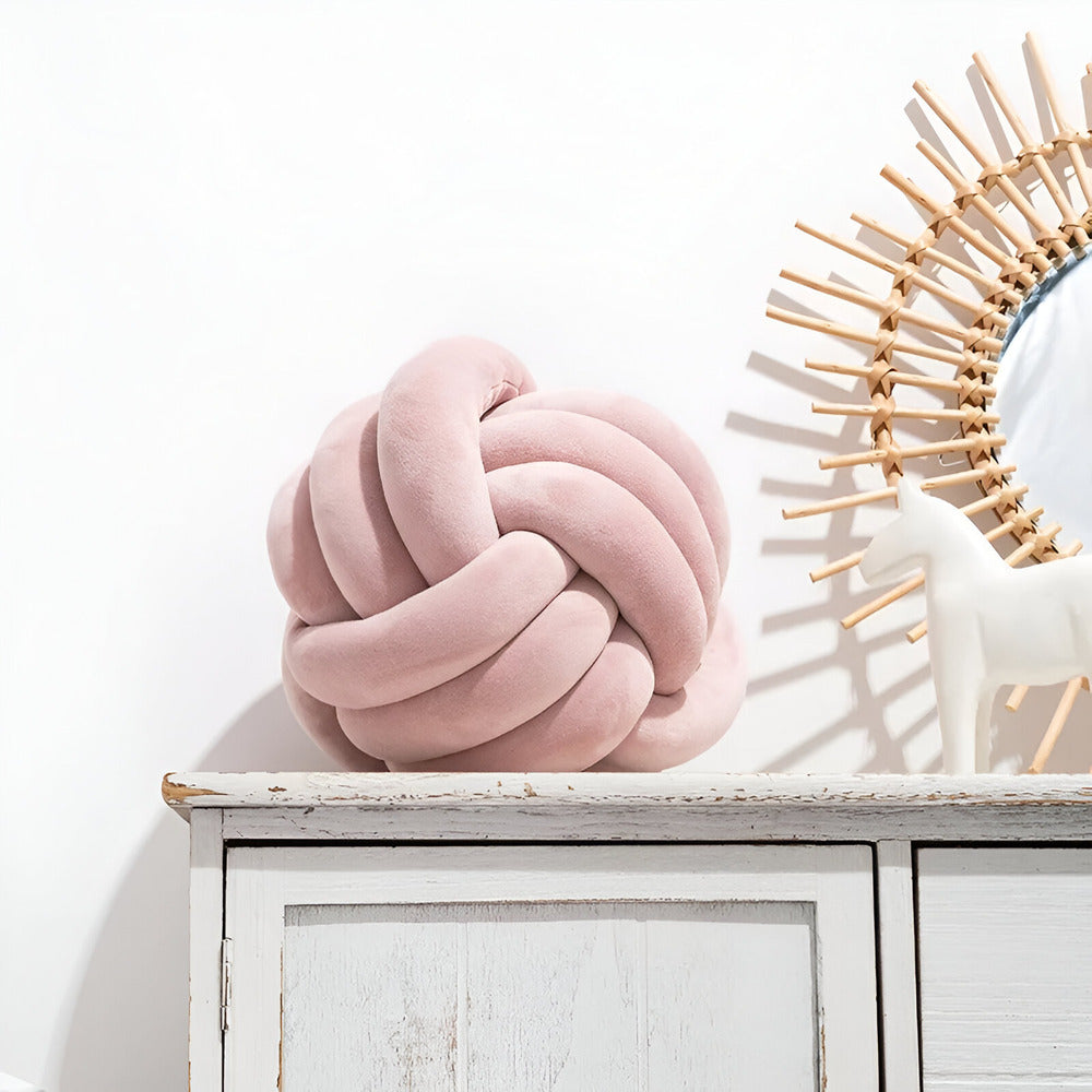 Handmade Knotted Round Decorative Pillow