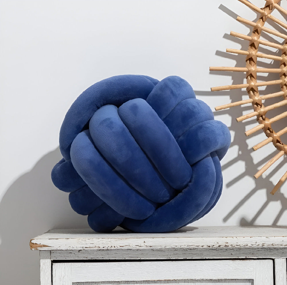 Handmade Knotted Round Decorative Pillow