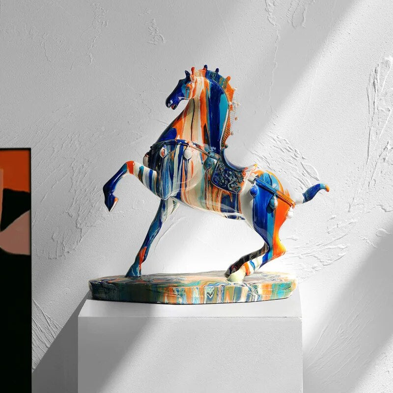 Art Colorful Bull Sculpture
