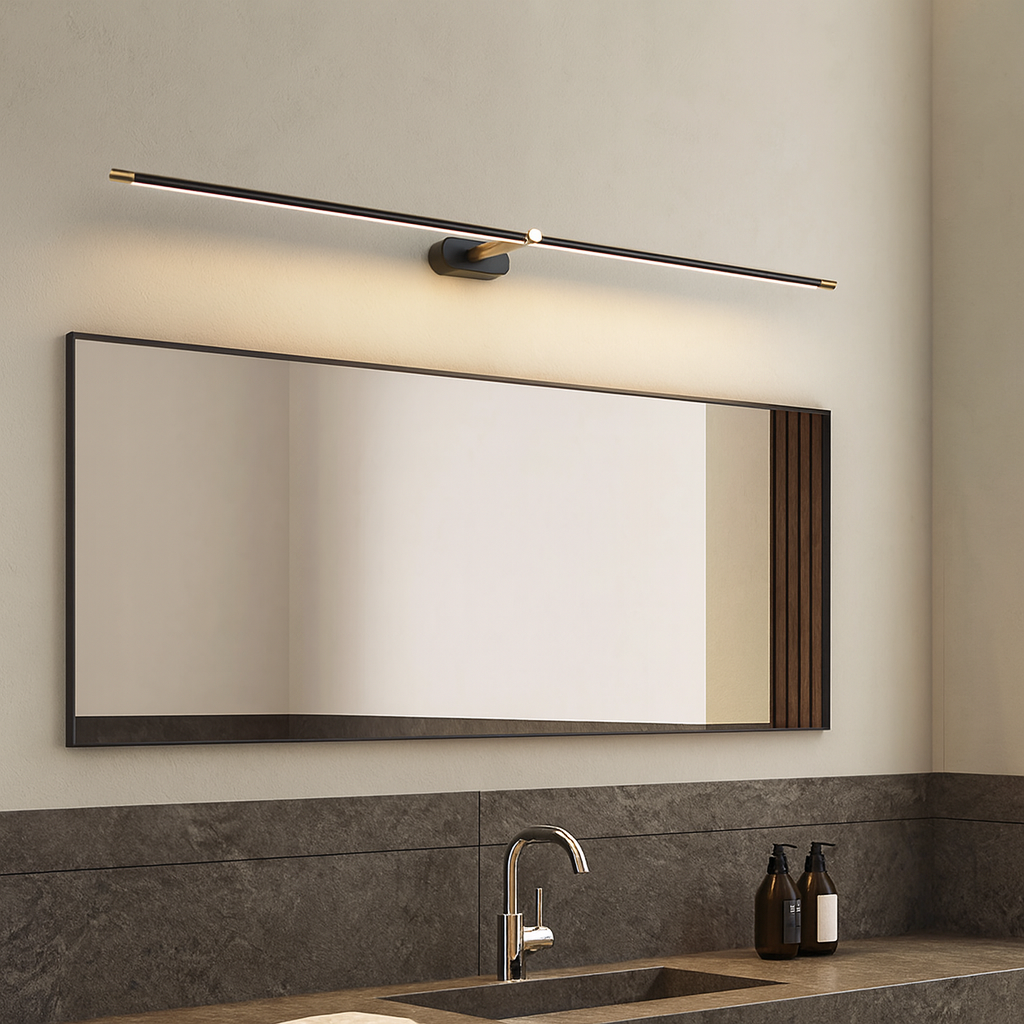 Vinantica | LED Bathroom Mirror Wall Lamp – Minimalist Wall Sconce with Warm Light, Aluminum 70/100/130 cm