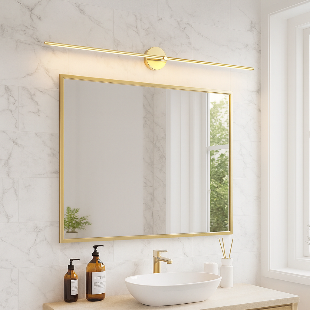 Vinantica | LED Bathroom Mirror Wall Lamp – Minimalist Wall Sconce with Warm Light, Aluminum 70/100/130 cm