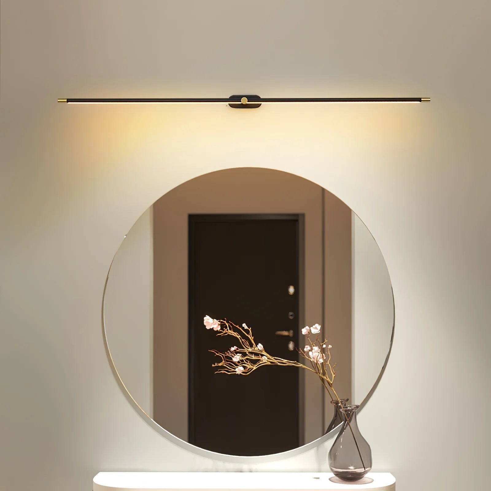 Vinantica | LED Bathroom Mirror Wall Lamp – Minimalist Wall Sconce with Warm Light, Aluminum 70/100/130 cm