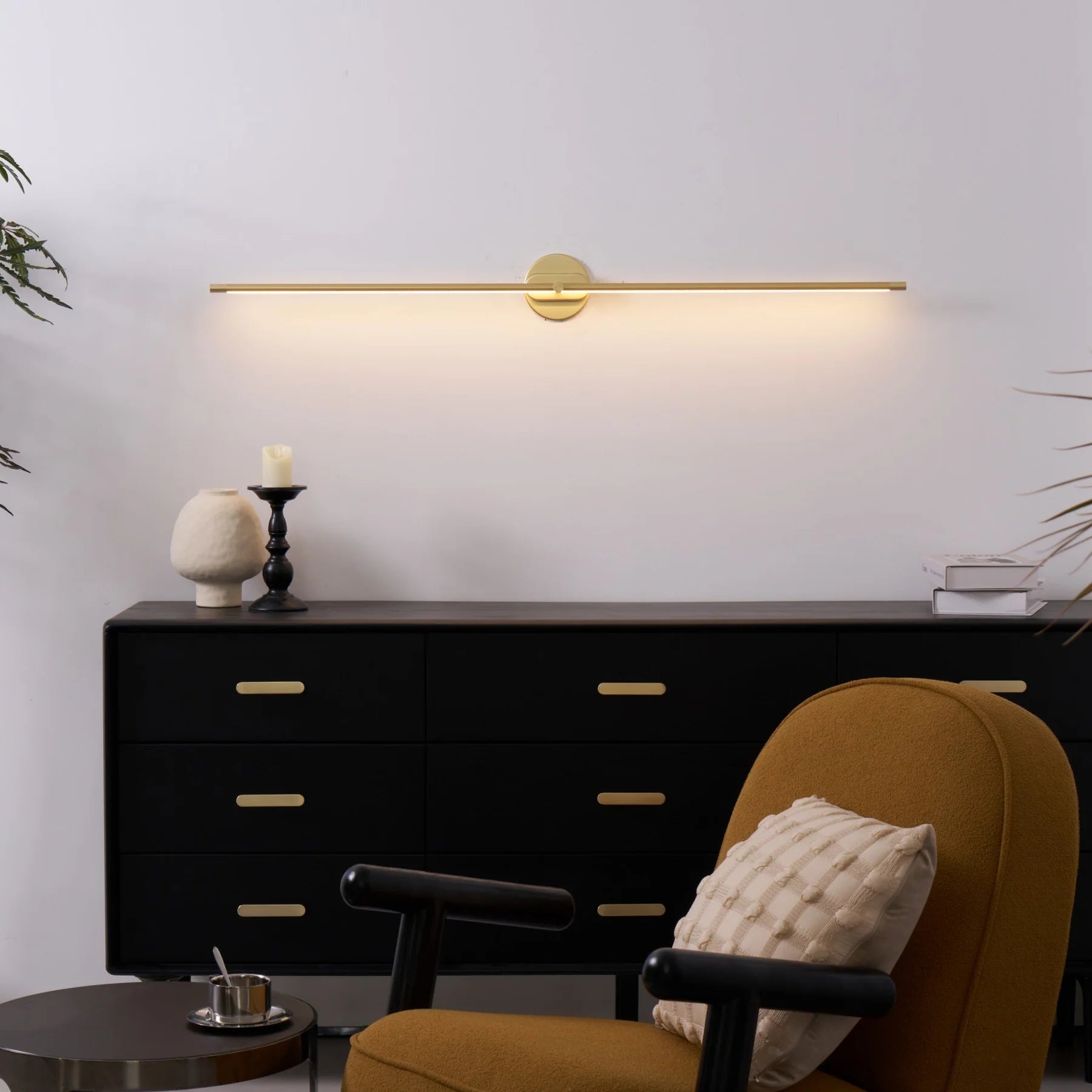 Vinantica | LED Bathroom Mirror Wall Lamp – Minimalist Wall Sconce with Warm Light, Aluminum 70/100/130 cm