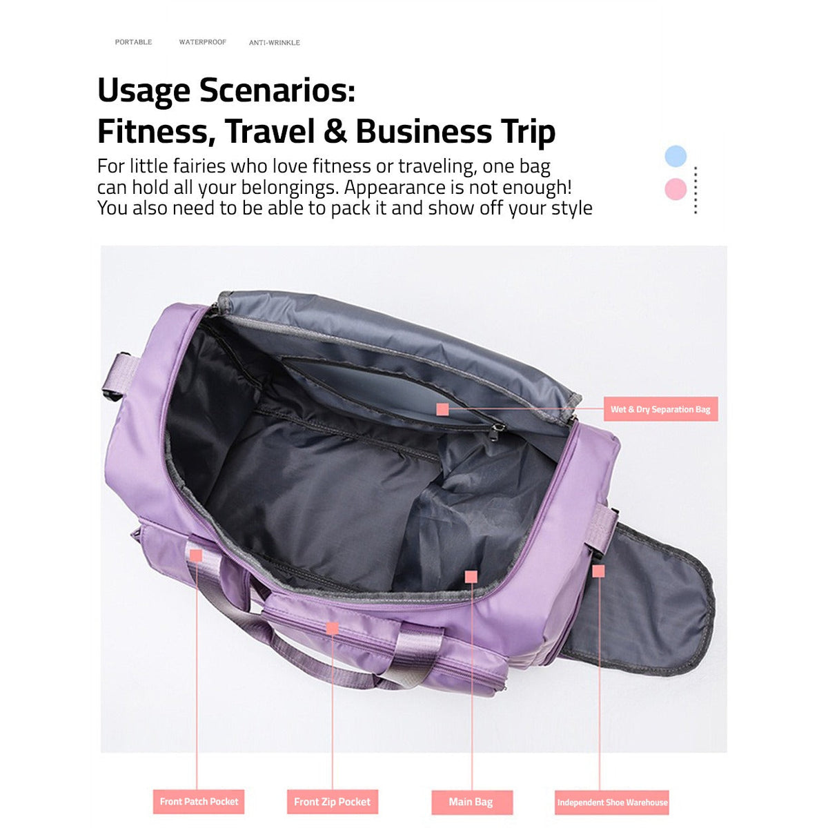 Travel Bag Sport-Duffle | Multiple Compartments with Shoe Compartment