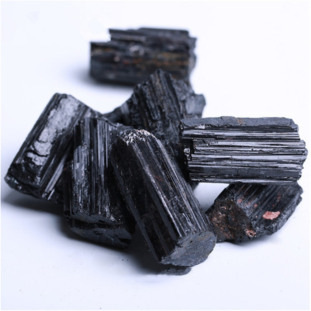 Natural and mineral stones crystal black tourmaline raw stone home Ramadan decoration 2023